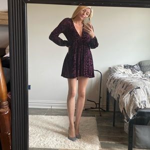 Free People Violet Velvet Dress